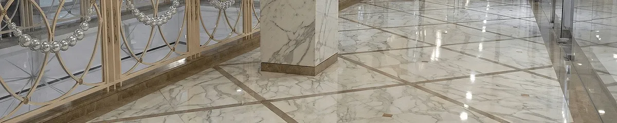 Beautiful marble floor professionally installed in Chattanooga, TN