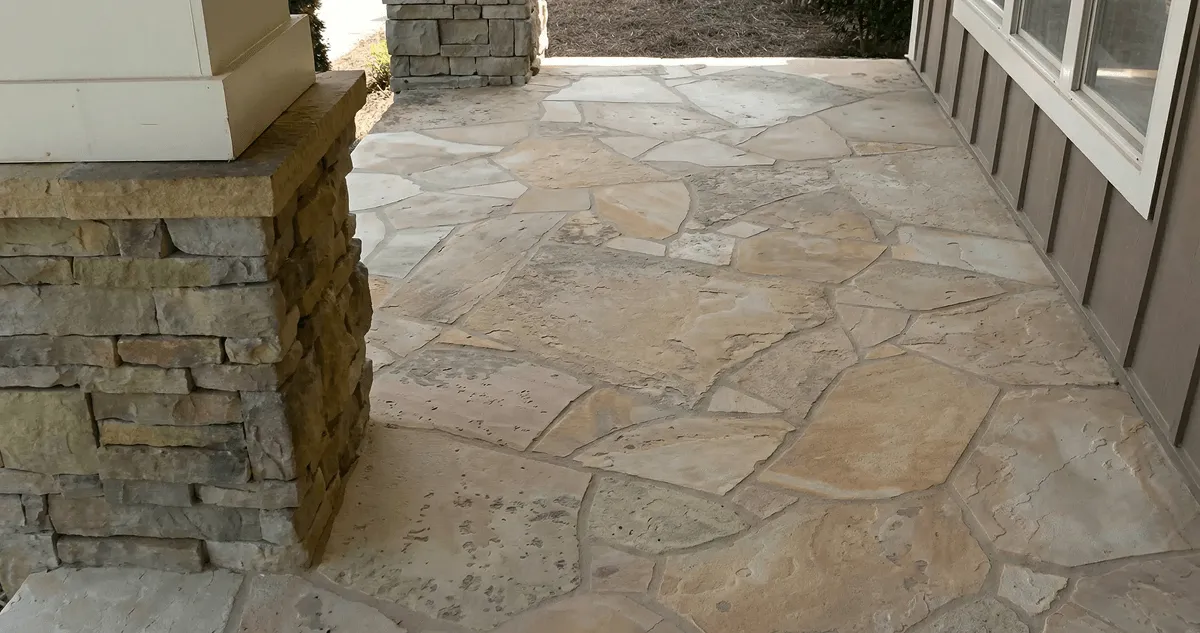 House entrance with professionally installed stone flooring in Chattanooga TN